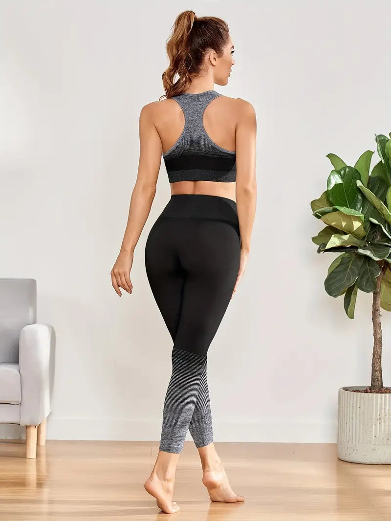 Briallen Träningsoutfit | Ombre Fitness-set i 2 delar för kvinnor-Eva Jonsson
