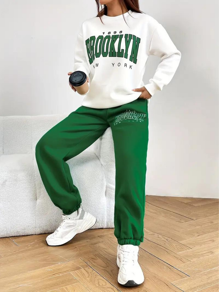 Brooklyn Träningsoverall | Dam Casual varm tröja med huva-Eva Jonsson