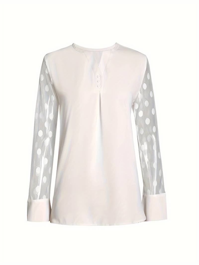 Camicetta - Maniche trasparenti - Vestibilità ampia - Top a maniche lunghe - Abbigliamento donna-Eva Jonsson