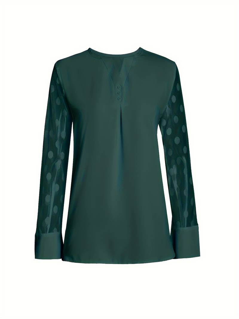 Camicetta - Maniche trasparenti - Vestibilità ampia - Top a maniche lunghe - Abbigliamento donna-Eva Jonsson