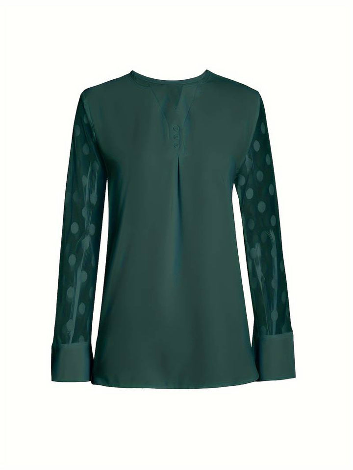 Camicetta - Maniche trasparenti - Vestibilità ampia - Top a maniche lunghe - Abbigliamento donna-Eva Jonsson