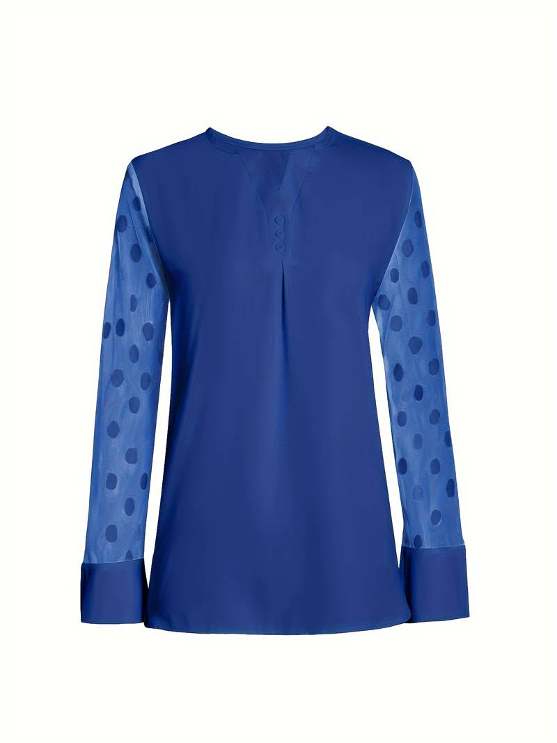 Camicetta - Maniche trasparenti - Vestibilità ampia - Top a maniche lunghe - Abbigliamento donna-Eva Jonsson