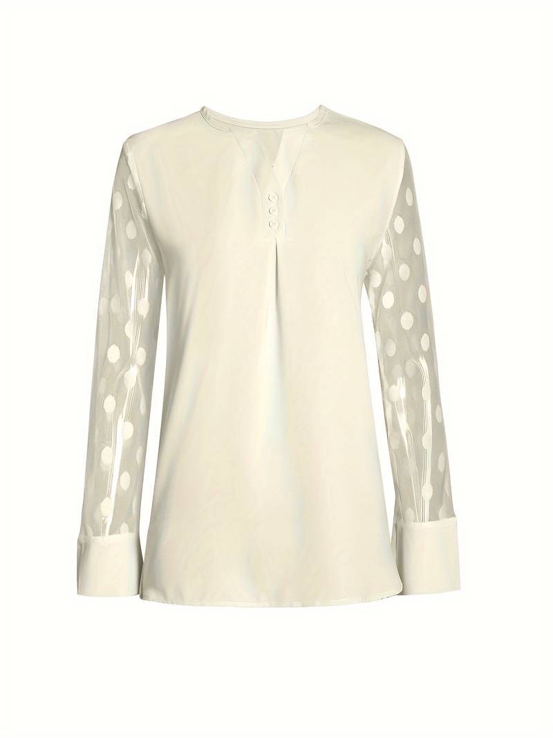 Camicetta - Maniche trasparenti - Vestibilità ampia - Top a maniche lunghe - Abbigliamento donna-Eva Jonsson