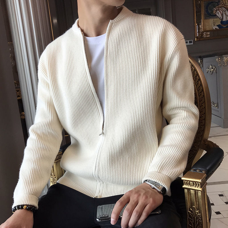 Cardigan med dragkedja - Varm - Långärmad - Stickad Cardigan - Cardigan för män-Eva Jonsson