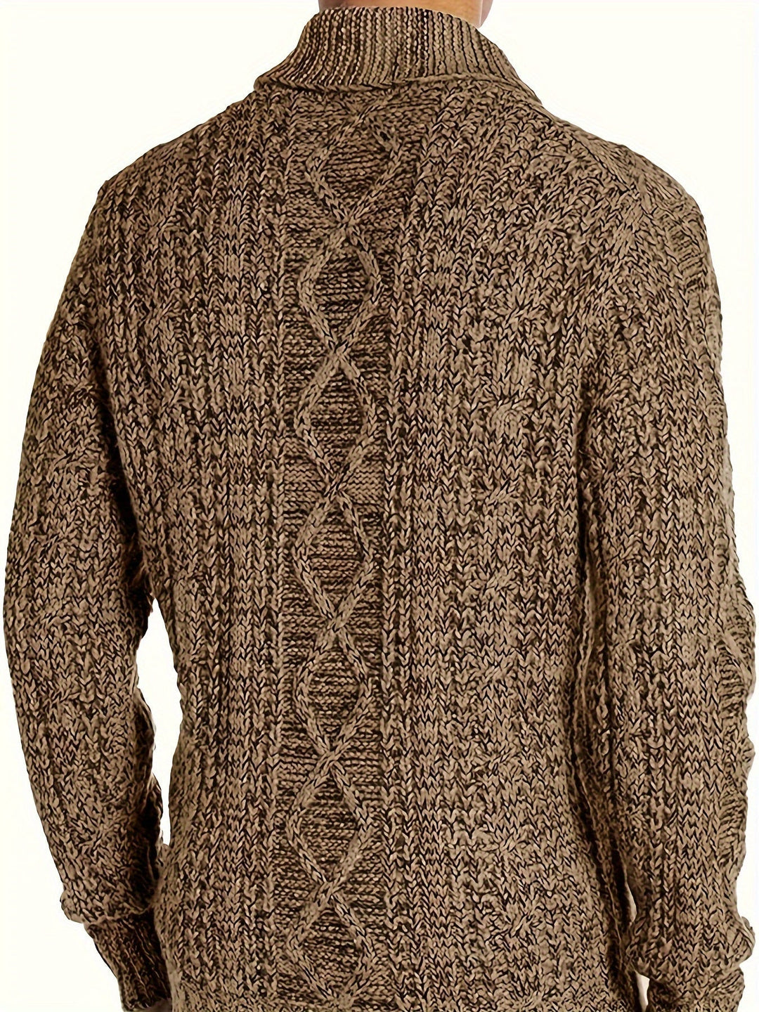 Cardigan med dragkedja - Varm stickad vintercardigan med full dragkedja för män-Eva Jonsson