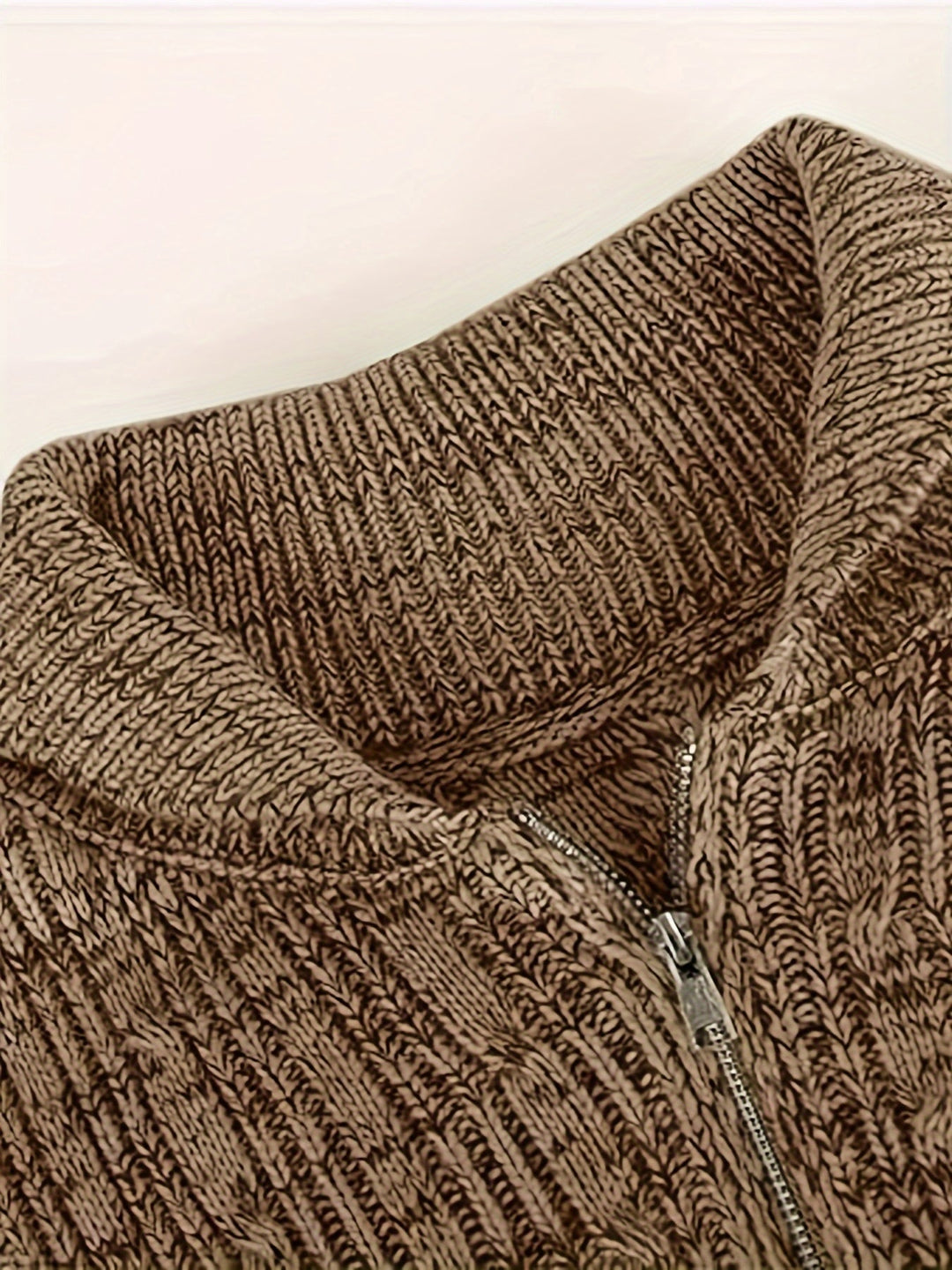 Cardigan med dragkedja - Varm stickad vintercardigan med full dragkedja för män-Eva Jonsson