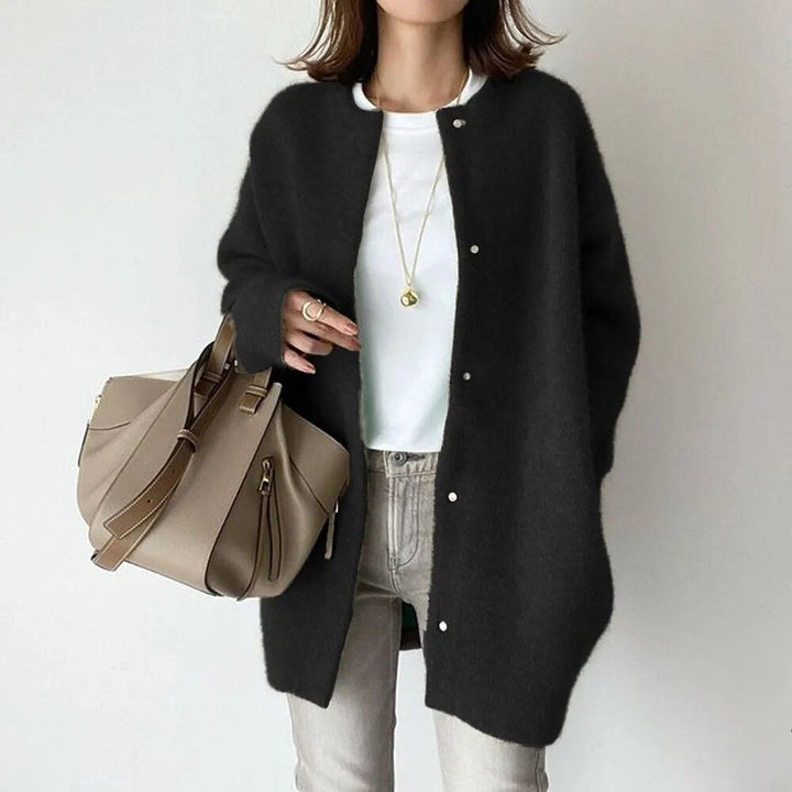 Cardiganjacka - Knäppt - Varm - Oversized Cardigan - Cardigan för dam-Eva Jonsson