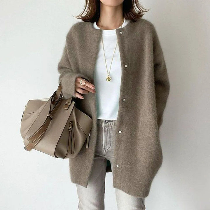 Cardiganjacka - Knäppt - Varm - Oversized Cardigan - Cardigan för dam-Eva Jonsson