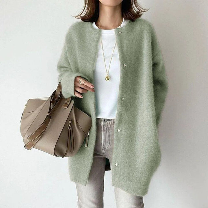 Cardiganjacka - Knäppt - Varm - Oversized Cardigan - Cardigan för dam-Eva Jonsson