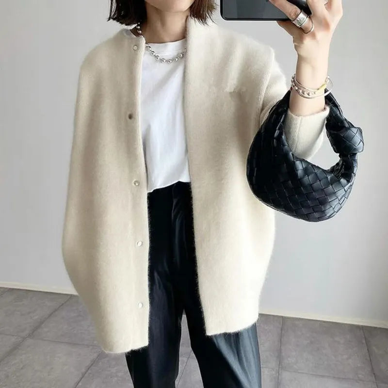 Cardiganjacka - Knäppt - Varm - Oversized Cardigan - Cardigan för dam-Eva Jonsson