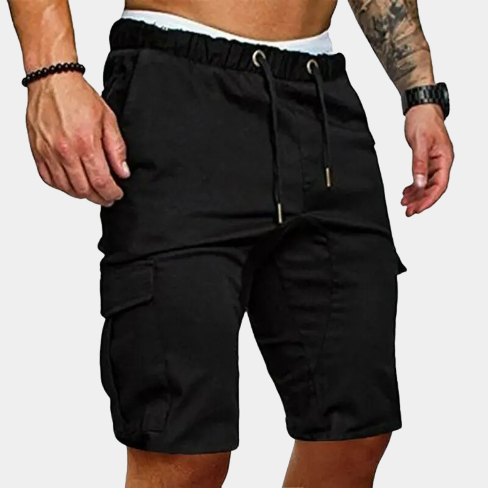 Cargo Shorts | Elastisk midja | Fickor | Sommarshorts | Herrkläder-Eva Jonsson