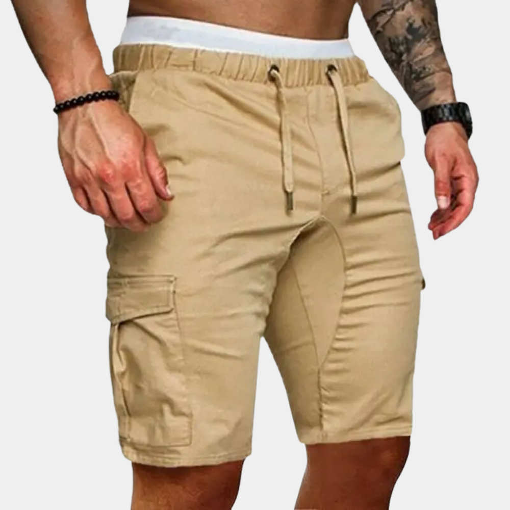 Cargo Shorts | Elastisk midja | Fickor | Sommarshorts | Herrkläder-Eva Jonsson
