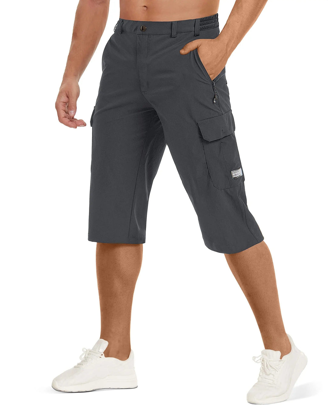 Cargo Shorts - Elastisk midja för män - Cargo Byxor med fickor-Eva Jonsson