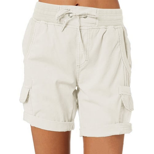 Cargo Shorts - Högmidjade fritidsshorts med dragsko för kvinnor-Eva Jonsson