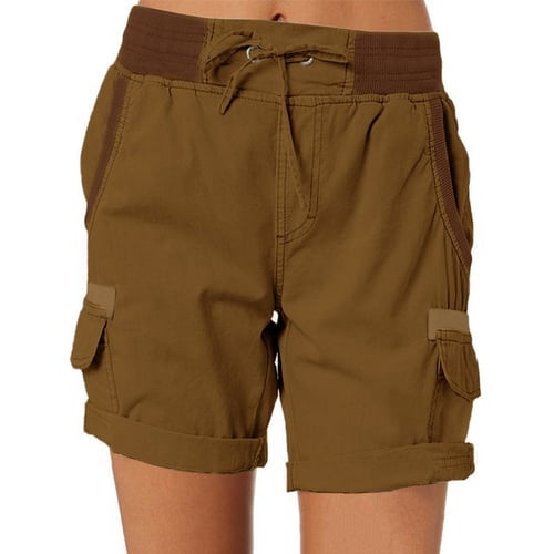 Cargo Shorts - Högmidjade fritidsshorts med dragsko för kvinnor-Eva Jonsson