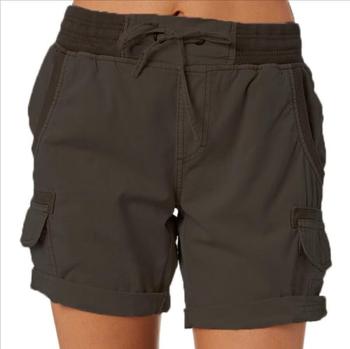 Cargo Shorts - Högmidjade fritidsshorts med dragsko för kvinnor-Eva Jonsson