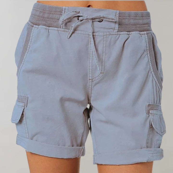Cargoshorts – hög midja – dragsko – casual shorts – damshorts-Eva Jonsson