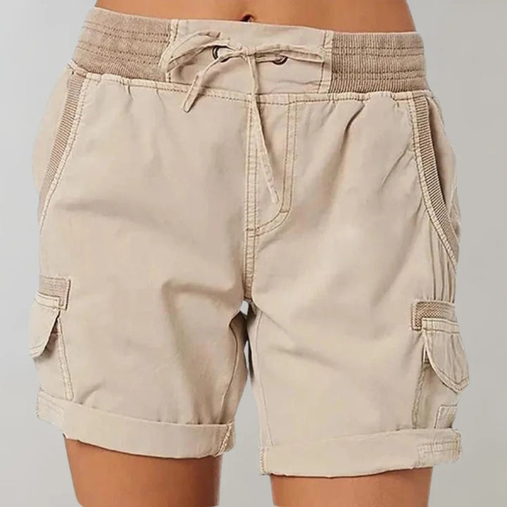 Cargoshorts – hög midja – dragsko – casual shorts – damshorts-Eva Jonsson