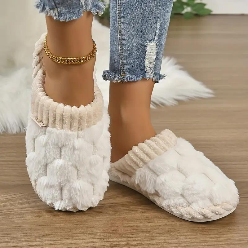 Carla Inomhustofflor | Damtofflor med fleece och slip-on-Eva Jonsson