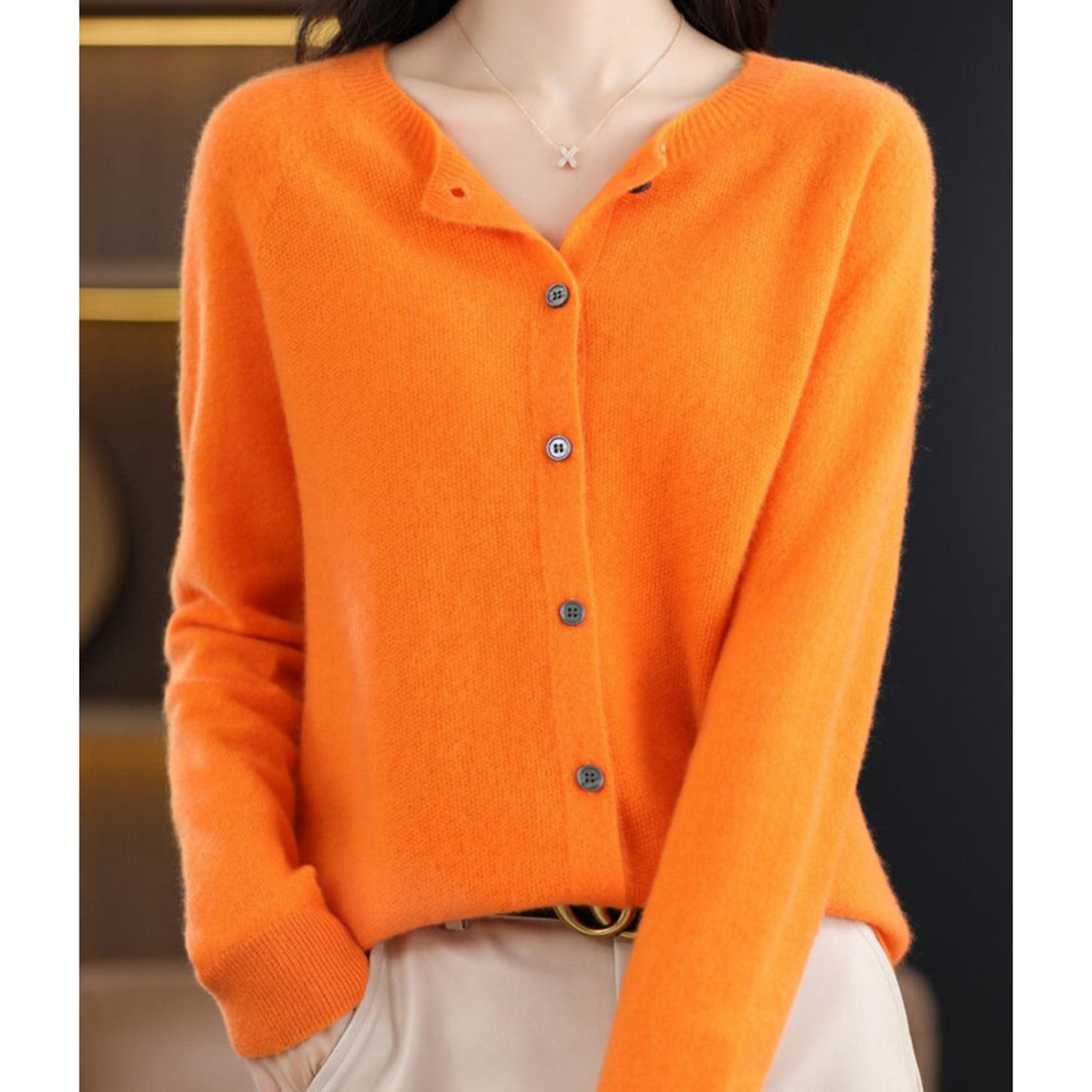 Cashmere Cardigan | Knäppt | Långärmad | Stickad Cardigan | Damstickat-Eva Jonsson