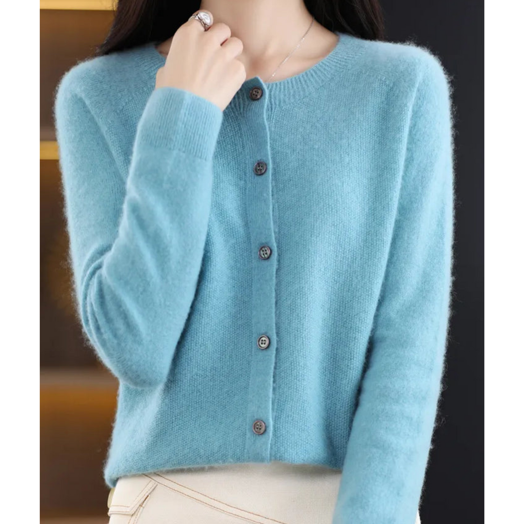 Cashmere Cardigan | Knäppt | Långärmad | Stickad Cardigan | Damstickat-Eva Jonsson
