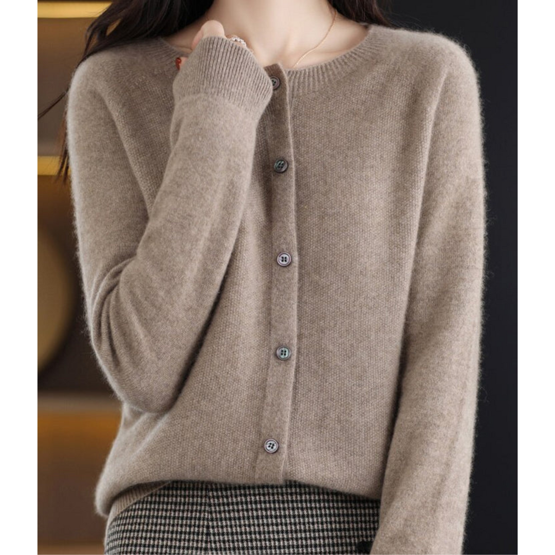 Cashmere Cardigan | Knäppt | Långärmad | Stickad Cardigan | Damstickat-Eva Jonsson