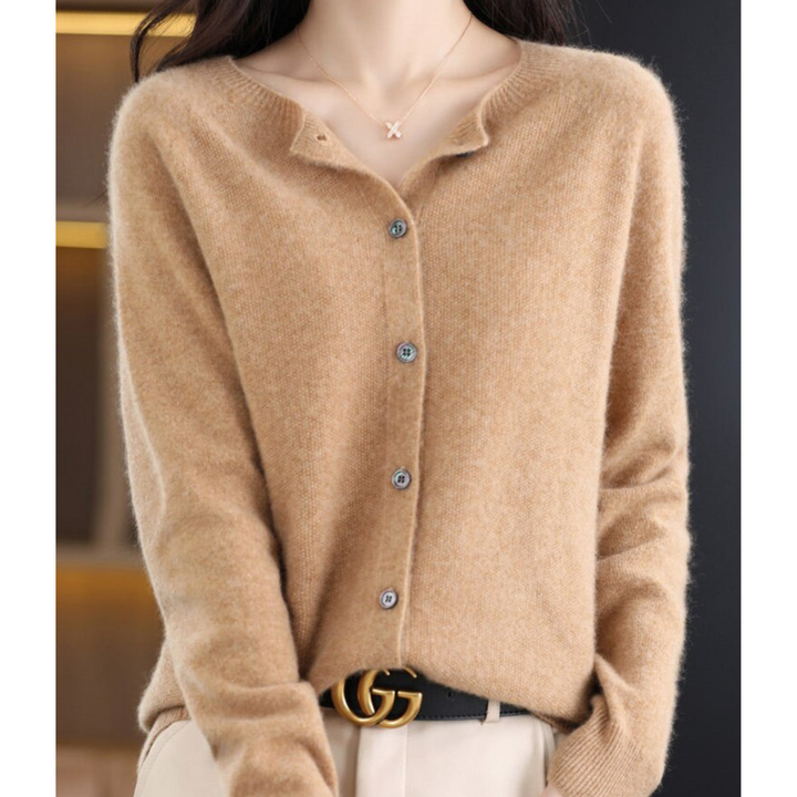 Cashmere Cardigan | Knäppt | Långärmad | Stickad Cardigan | Damstickat-Eva Jonsson
