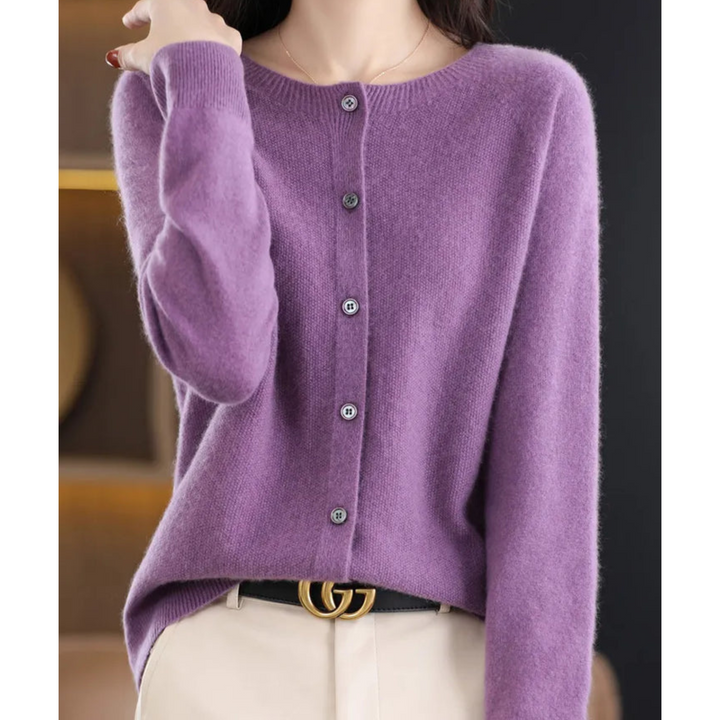 Cashmere Cardigan | Knäppt | Långärmad | Stickad Cardigan | Damstickat-Eva Jonsson