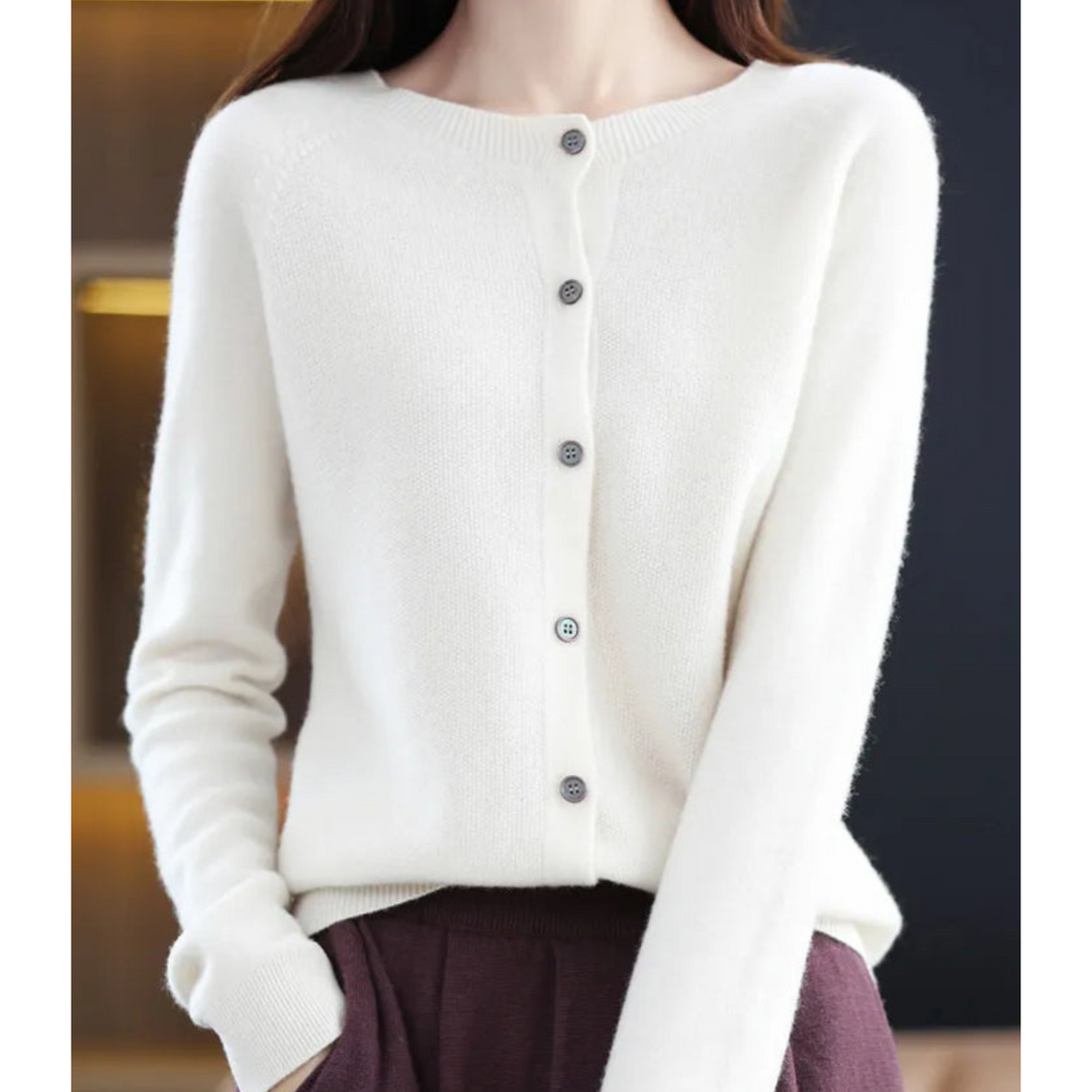 Cashmere Cardigan | Knäppt | Långärmad | Stickad Cardigan | Damstickat-Eva Jonsson