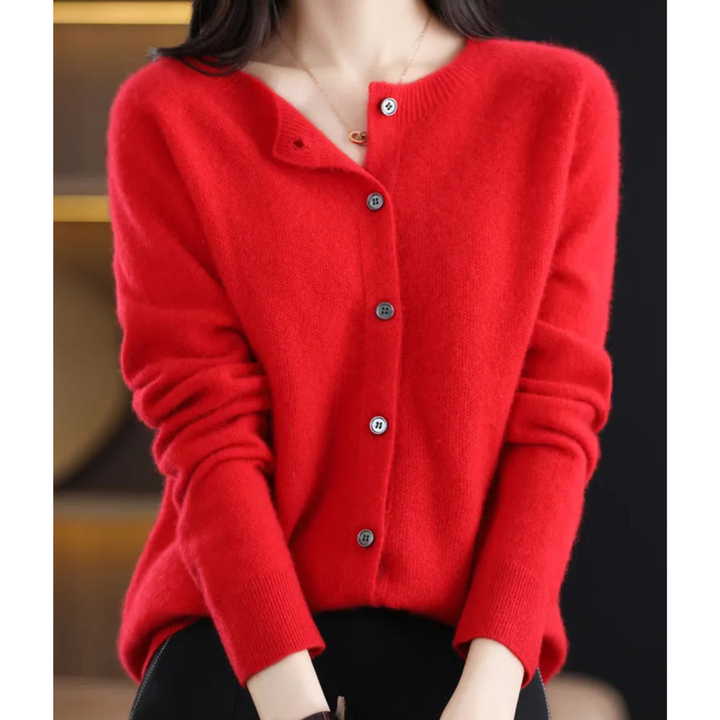 Cashmere Cardigan | Knäppt | Långärmad | Stickad Cardigan | Damstickat-Eva Jonsson