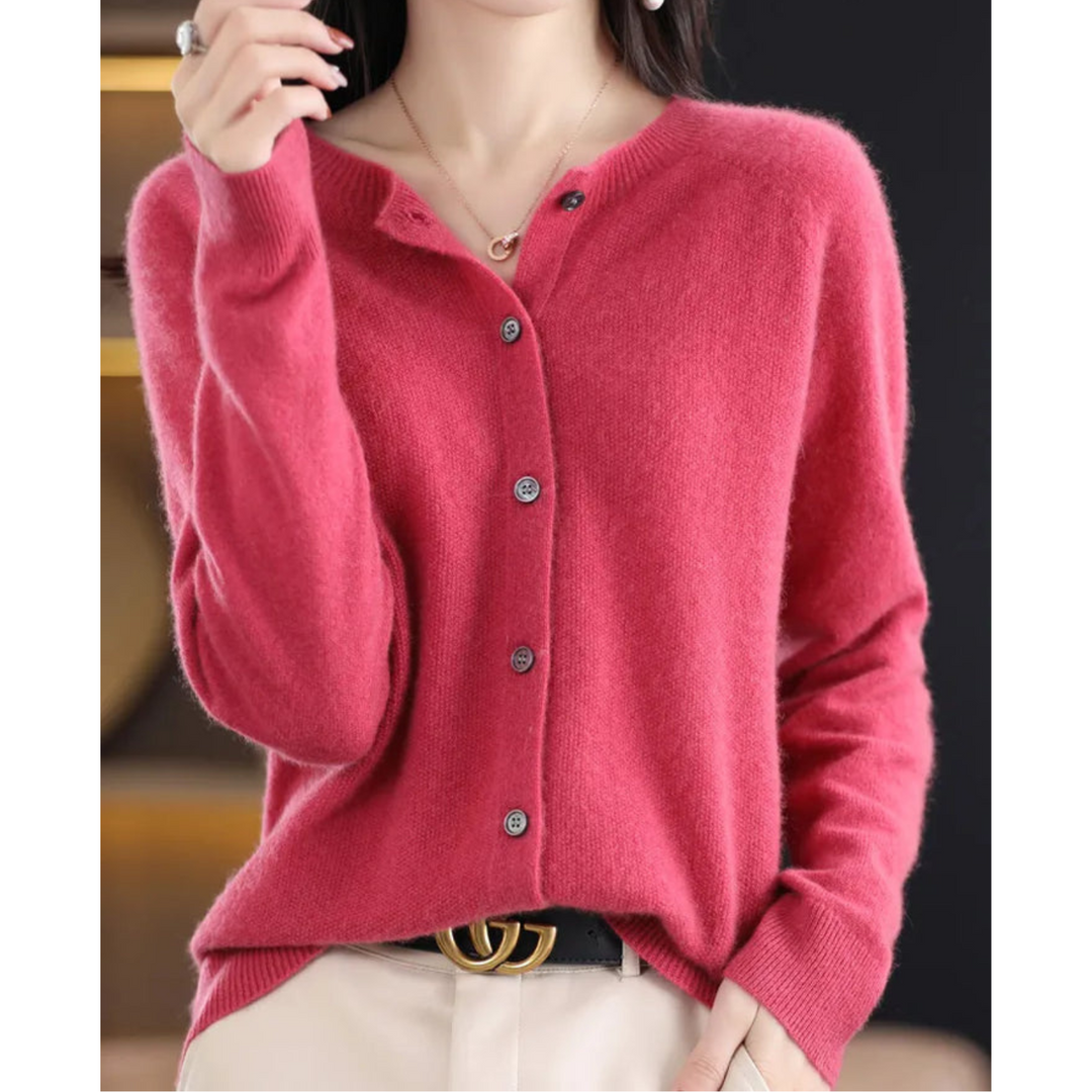Cashmere Cardigan | Knäppt | Långärmad | Stickad Cardigan | Damstickat-Eva Jonsson
