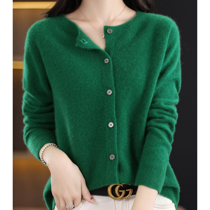 Cashmere Cardigan | Knäppt | Långärmad | Stickad Cardigan | Damstickat-Eva Jonsson