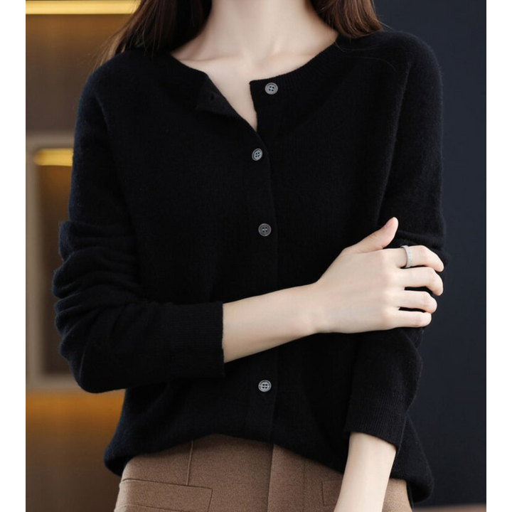 Cashmere Cardigan | Knäppt | Långärmad | Stickad Cardigan | Damstickat-Eva Jonsson