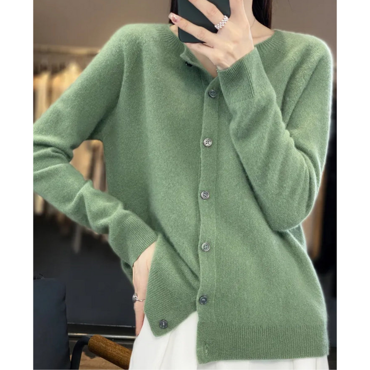 Cashmere Cardigan | Knäppt | Långärmad | Stickad Cardigan | Damstickat-Eva Jonsson