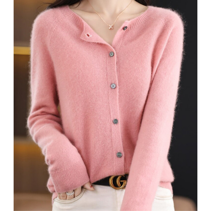 Cashmere Cardigan | Knäppt | Långärmad | Stickad Cardigan | Damstickat-Eva Jonsson