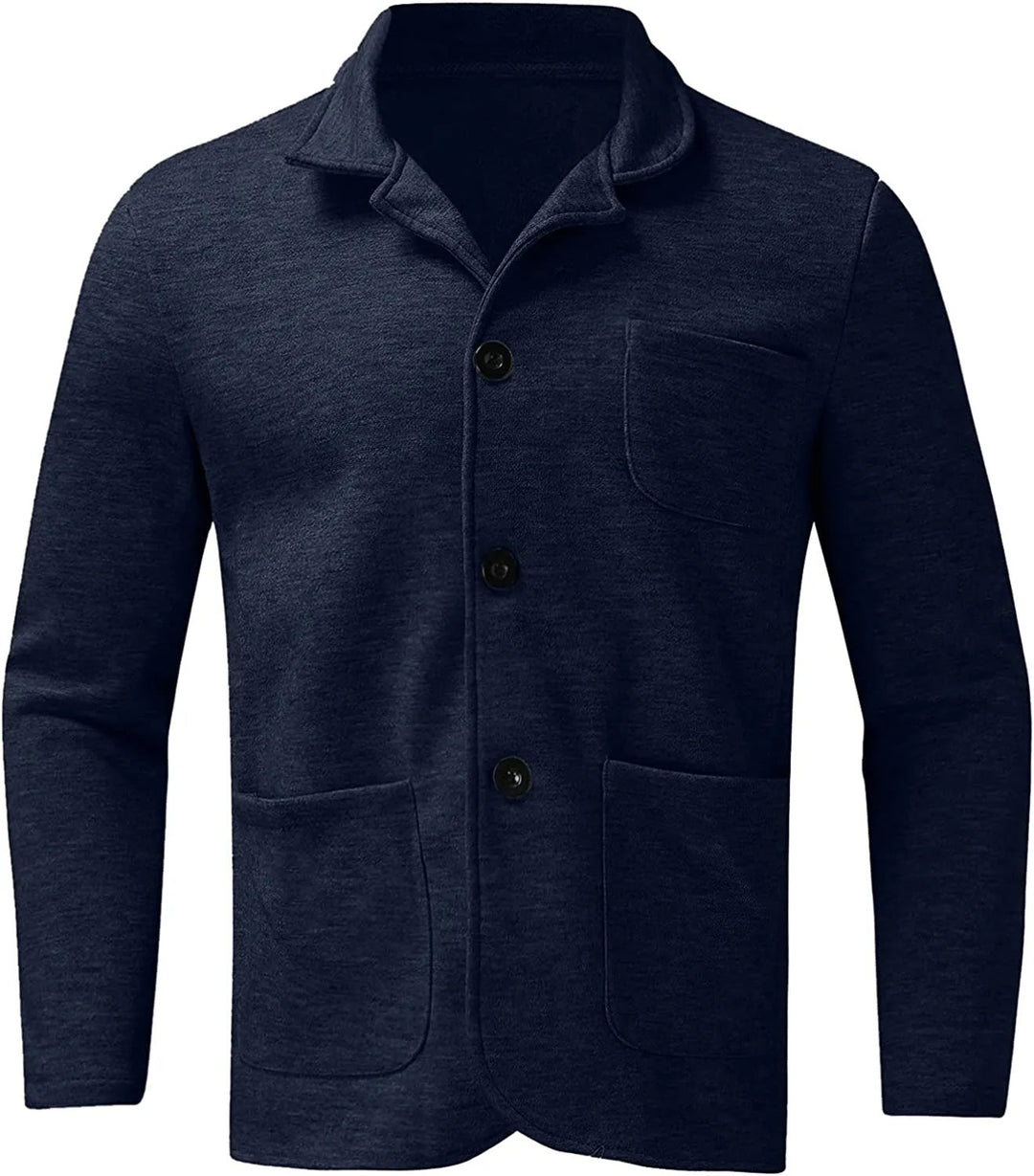 Casual kavaj - Knäppning - Fickor - Sweatshirt-blazer - Överskjorta för män-Eva Jonsson
