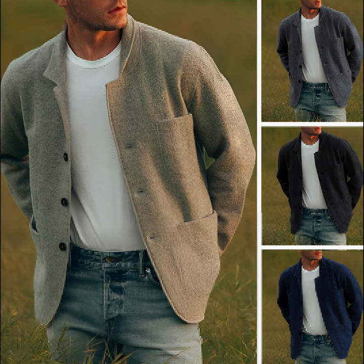 Casual kavaj - Knäppning - Fickor - Sweatshirt-blazer - Överskjorta för män-Eva Jonsson