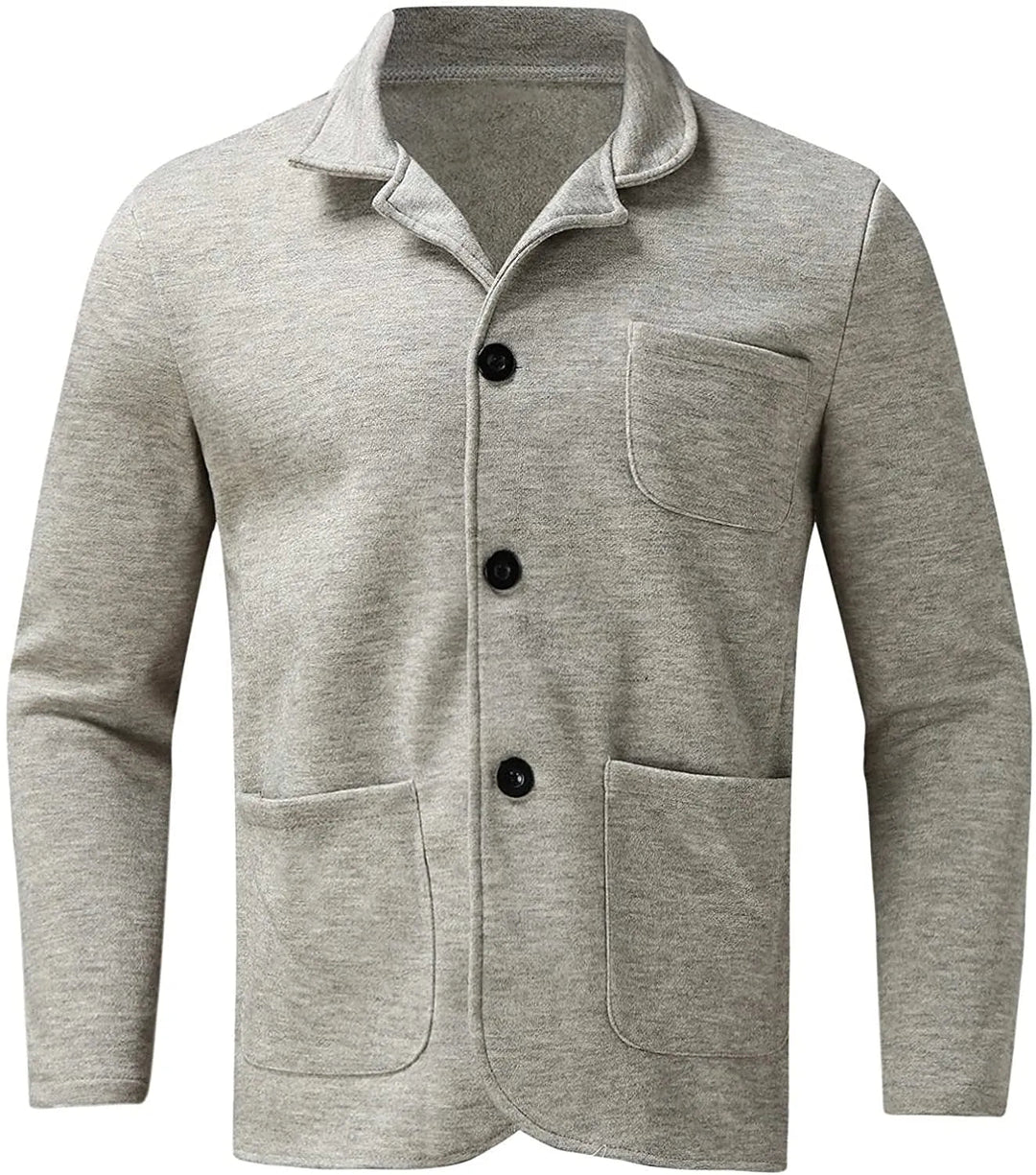 Casual kavaj - Knäppning - Fickor - Sweatshirt-blazer - Överskjorta för män-Eva Jonsson