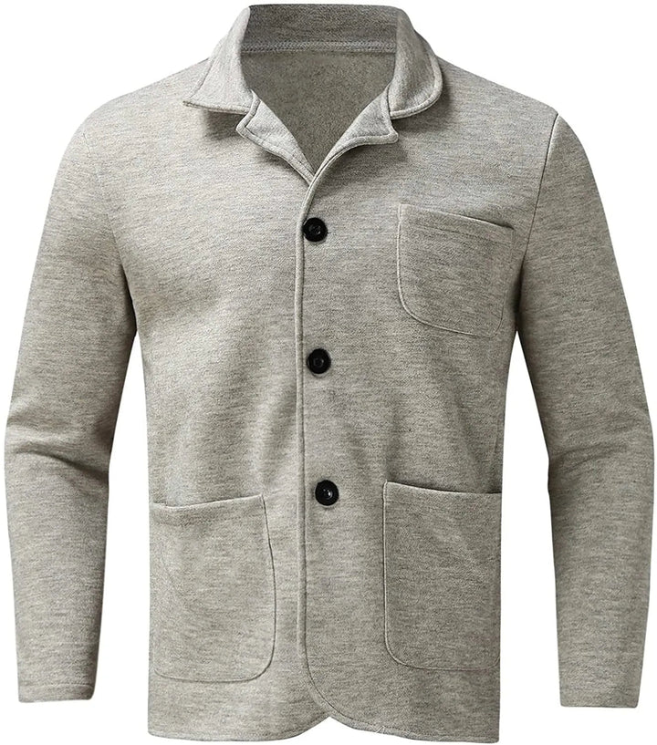 Casual kavaj - Knäppning - Fickor - Sweatshirt-blazer - Överskjorta för män-Eva Jonsson