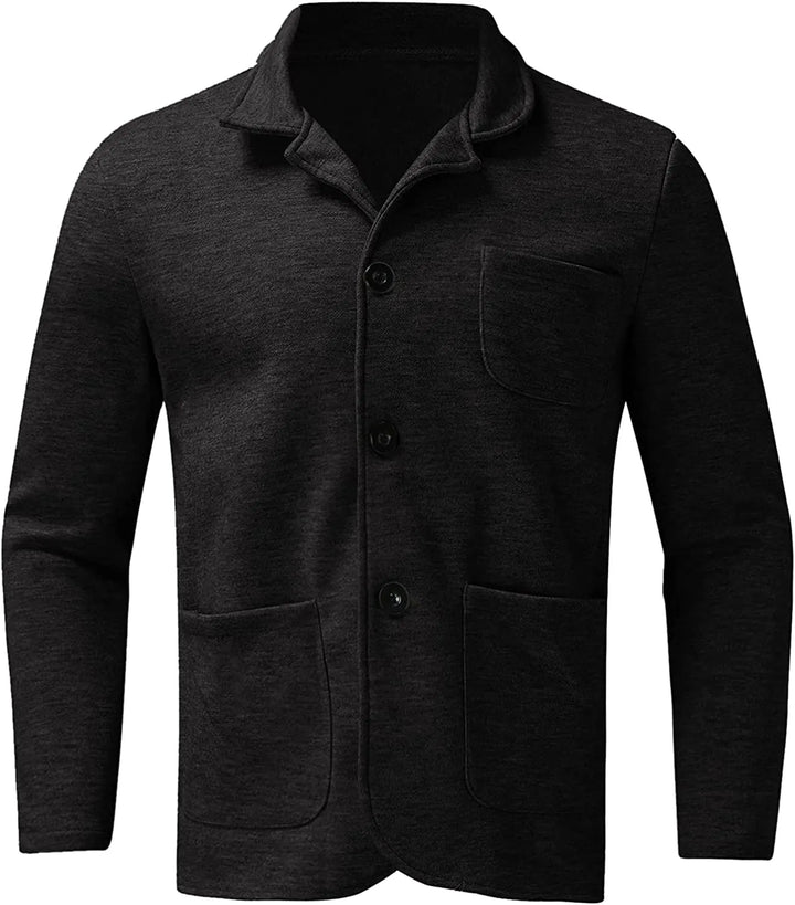 Casual kavaj - Knäppning - Fickor - Sweatshirt-blazer - Överskjorta för män-Eva Jonsson