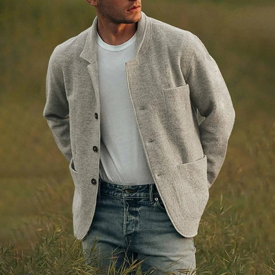Casual kavaj - Knäppning - Fickor - Sweatshirt-blazer - Överskjorta för män-Eva Jonsson
