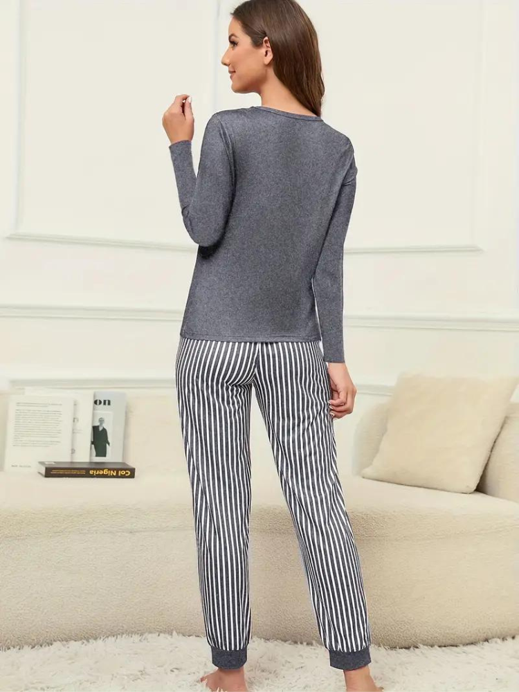 Christy Pyjamasset | Långärmade och bekväma nattkläder för kvinnor-Eva Jonsson