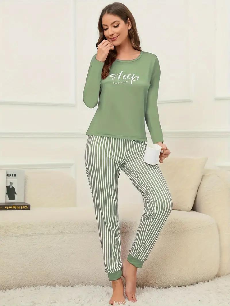 Christy Pyjamasset | Långärmade och bekväma nattkläder för kvinnor-Eva Jonsson