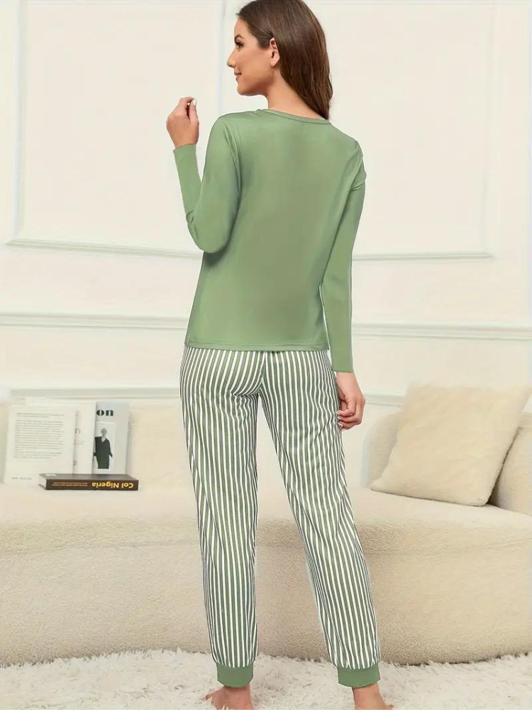 Christy Pyjamasset | Långärmade och bekväma nattkläder för kvinnor-Eva Jonsson
