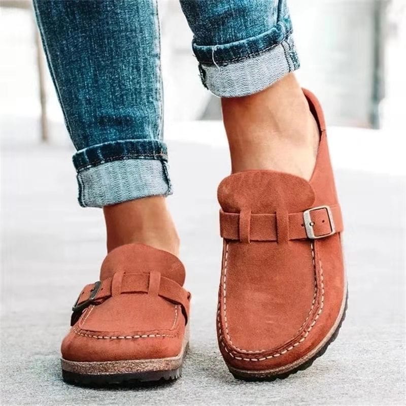 Clogs - Retro mockaslip-on muleskor för kvinnor-Eva Jonsson