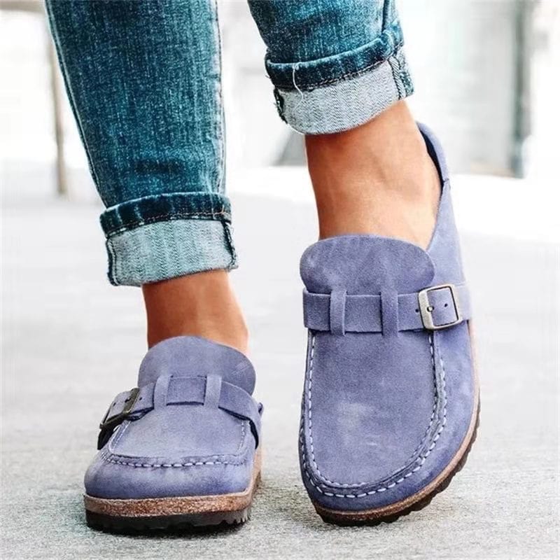 Clogs - Retro mockaslip-on muleskor för kvinnor-Eva Jonsson