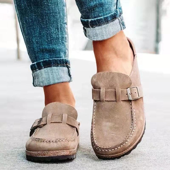 Clogs - Retro mockaslip-on muleskor för kvinnor-Eva Jonsson