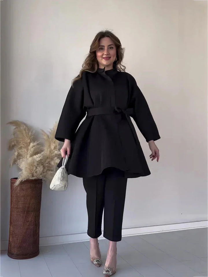 Co-Ord Set | Långärmad | Slipad Midja | Byxset | Tvådelat et för kvinnor-Eva Jonsson