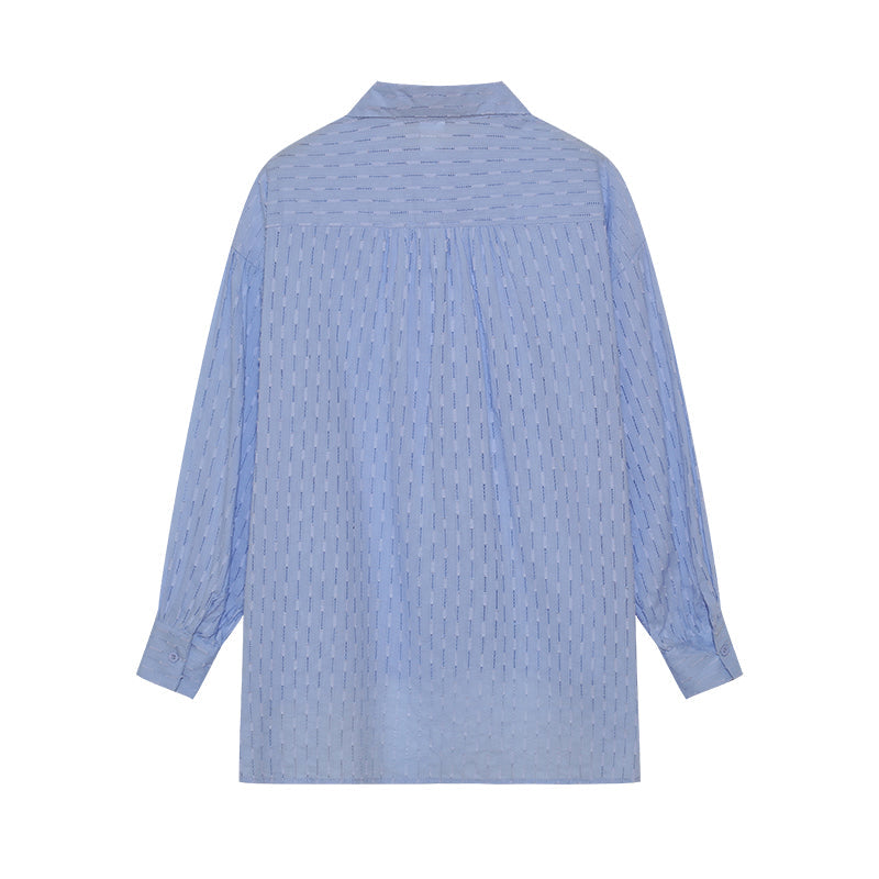 Co-Ord Set - Långärmad blus med knappar och shorts för kvinnor för sommaren-Eva Jonsson