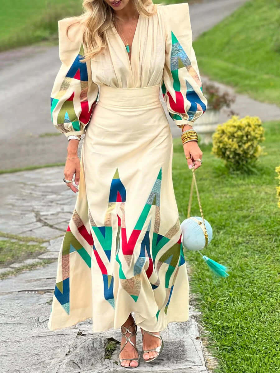 Co-Ord Set - Maxikjol med tryck för kvinnor Sommarkläder-Eva Jonsson